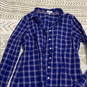 Plaid print button up